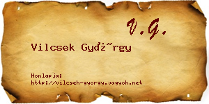 Vilcsek György névjegykártya